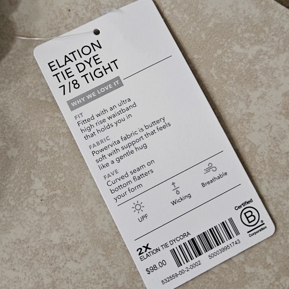 Athleta elation tie dye ⅞ leggings - Picture 3 of 9